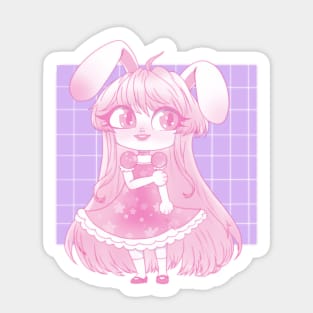 Pink bunny girl Sticker